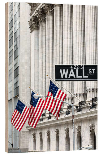 Holzbild Wall Street, New York Stock Exchange I