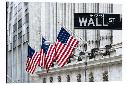 Aluminium print Wall Street, New York Stock Exchange II