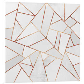 Magnettafel White Stone and Copper Lines