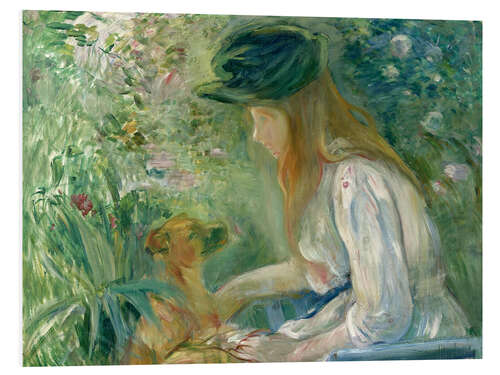 Foam board print Girl with Dog