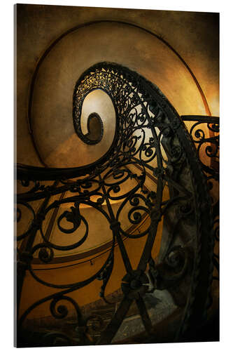 Tableau en verre acrylique Ancien escalier à vis II