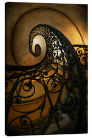 Canvastavla Old Spiral Staircase II