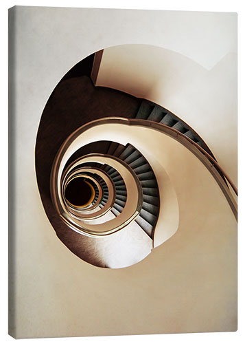 Canvas print Beige Modern spiral staircase