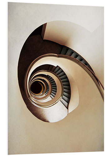 Cuadro de PVC Beige Modern spiral staircase