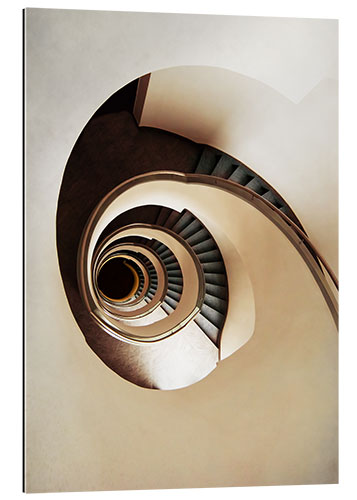 Gallery Print Beige Moderne Wendeltreppe