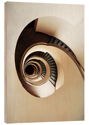 Tableau en bois Beige Modern spiral staircase