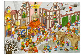 Magnettafel Mein Dorf im Winter