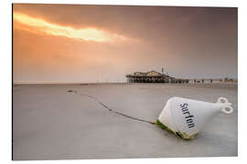 Magnettafel Surfen am Strand der Nordsee