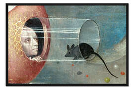 Gerahmter Kunstdruck Garten der Lüste - Menschheit vor der Sintflut (Detail) VIII