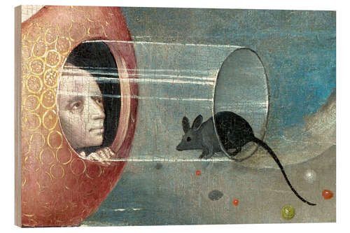 Wood print The Garden of Earthly Delights - Mankind Before the Flood (detail) VIII