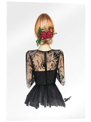 Akryylilasitaulu Black Lace and Rose