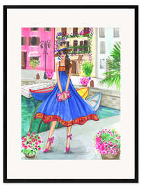 Gerahmter Kunstdruck Gondeln im Sommer