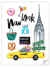 Wandsticker Reise nach New York