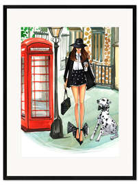 Ingelijste kunstdruk Black and white monday