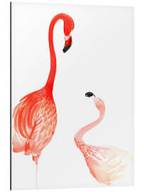 Quadro em alumínio Flamingo Love