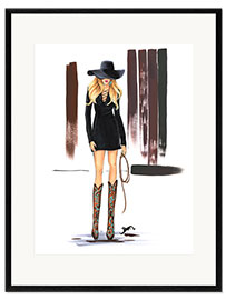 Framed art print Cow girl