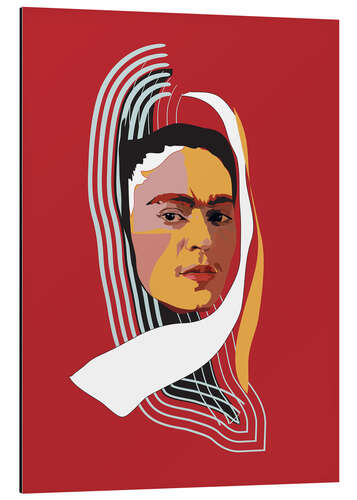 Aluminium print Frida Kahlo Abstract