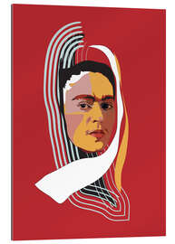 Cuadro de plexi-alu Frida Kahlo abstracta