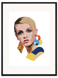 Gerahmter Kunstdruck Twiggy