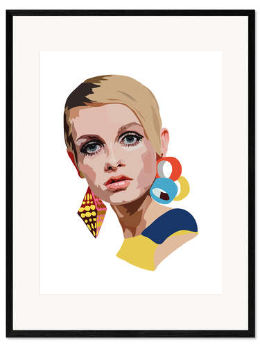 Innrammet kunsttrykk Twiggy