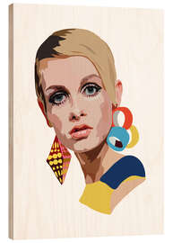 Wood print Twiggy