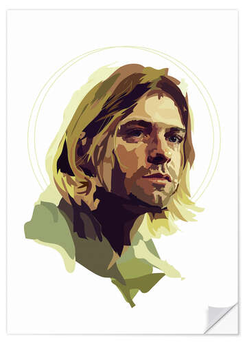 Naklejka na ścianę Kurt Cobain