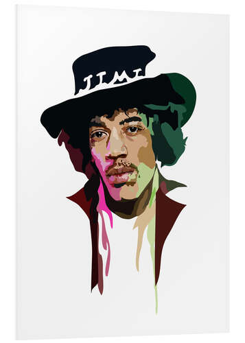 Hartschaumbild Jimi Hendrix