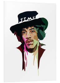 Tableau en PVC Jimi Hendrix