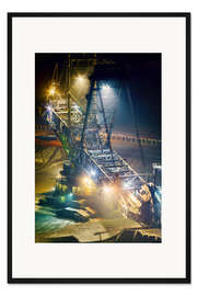 Gerahmter Kunstdruck Garzweiler Bergwerk Bagger