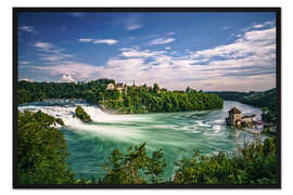 Gerahmter Kunstdruck Rheinfall, Schaffhausen - Schweiz