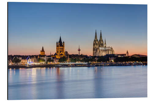 Aluminium print Summer evening in Cologne