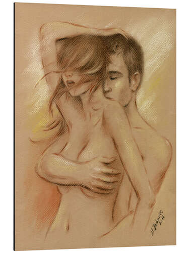 Aluminium print Passionate couple