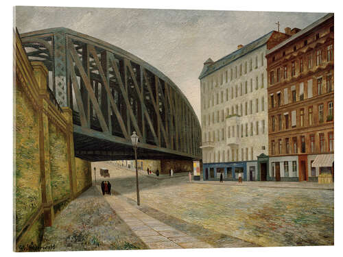 Tableau en verre acrylique Bridge over the Ackerstraße Berlin North