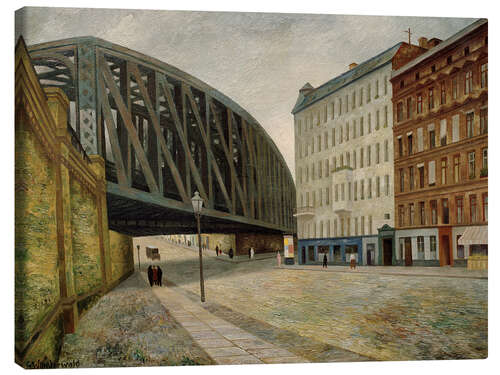 Tableau sur toile Bridge over the Ackerstraße Berlin North