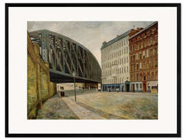 Impresión de arte enmarcada Bridge over the Ackerstraße Berlin North