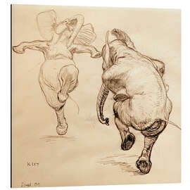 Magnettafel Zwei tanzende Elefanten