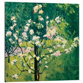 Magnettafel Blühender Baum im Garten