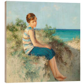 Trebilde Girl in the dunes by the North Sea beach on Sylt