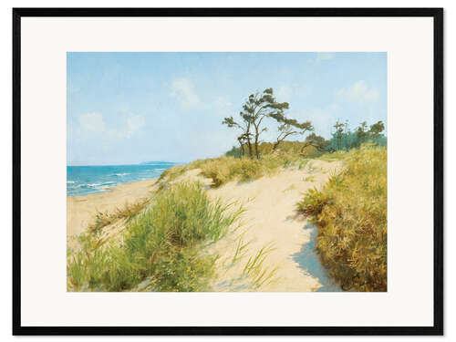 Kehystetty taidepainatus Beach with dunes