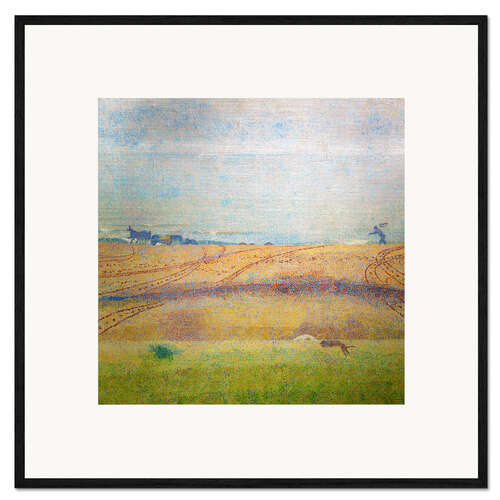 Gerahmter Kunstdruck Entferntes Meer, Strand von Katwijk
