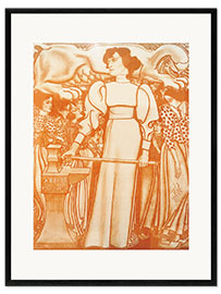 Gerahmter Kunstdruck Arbeit für die Frau