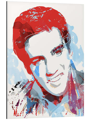 Tableau en aluminium Elvis Presley pop art