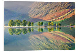 Stampa su alluminio Landscape reflecting in a lake