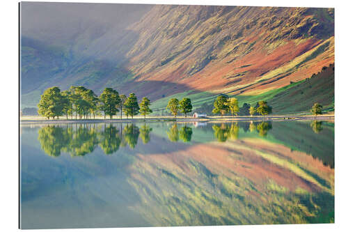 Gallery print Landscape reflecting in a lake