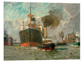 Stampa su PVC Of incoming steamer (Hamburg)