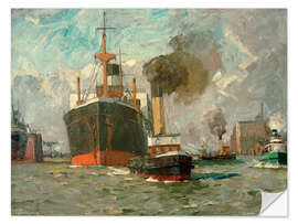 Wall sticker Of incoming steamer (Hamburg)