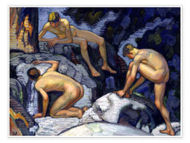 Wandbild  Die Quelle - Ludwig von Hofmann