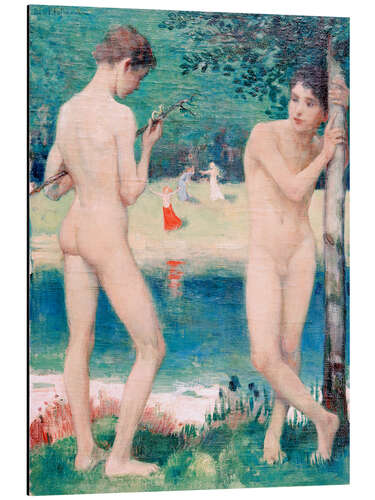 Aluminium print Two youths