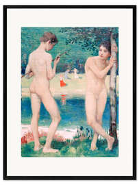 Kunsttryk i ramme Two youths