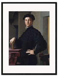 Framed art print portrait of a young man